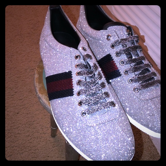 Gucci Other - Silver Sparkle Gucci shoes purchased in 🇮🇹